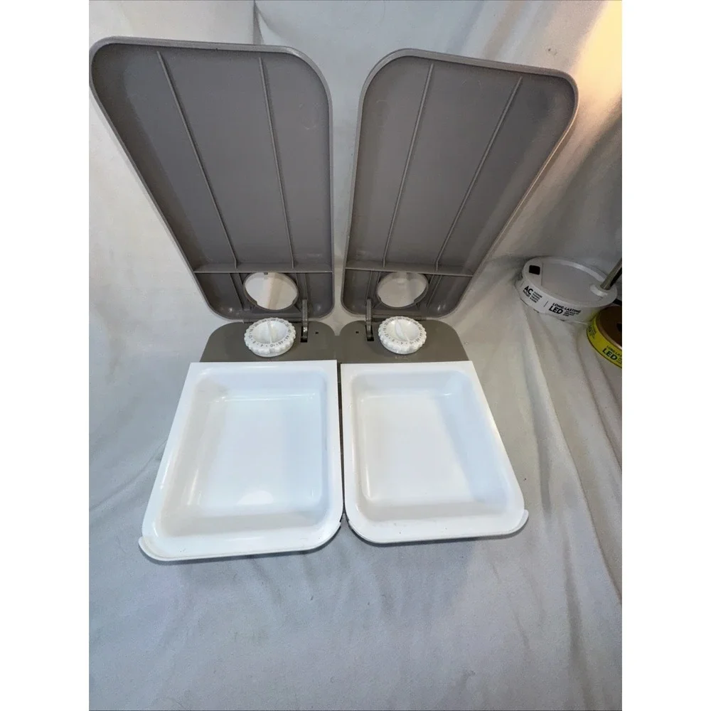 PetSafe Eatwell 2 Meal Automatic Pet Feeder, 2 Bowls, Plastic, White Tested